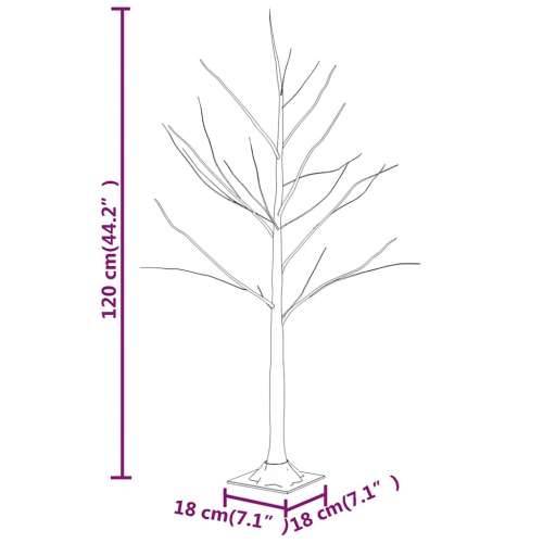 LED drvo bijele breze s 48 toplih bijelih LED žarulja 120 cm Cijena