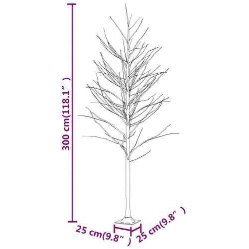 LED drvo bijele breze s 240 toplih bijelih LED žarulja 300 cm - 300 cm 1 Cijena