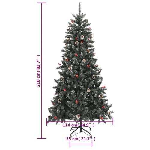 Umjetno božićno drvce sa stalkom zeleno 210 cm PVC - 210 cm 1 bez LED svjetala Cijena