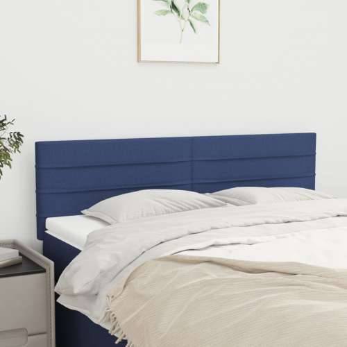 Uzglavlja 2 kom plava 72 x 5 x 78/88 cm od tkanine - Plava 144 cm 1 Nisko Cijena