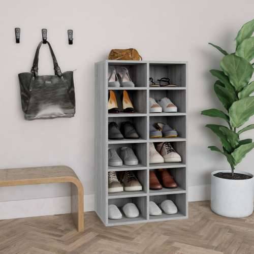 Stalak za cipele boja hrasta 54x34x100,5 cm konstruirano drvo - Sivi hrast sonoma 1 Cijena