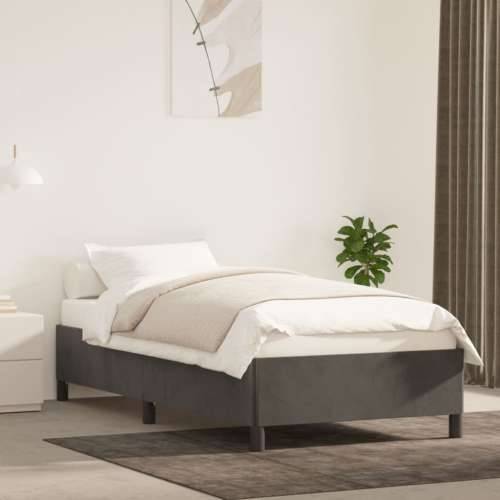 Okvir za krevet tamnosivi 90x200 cm baršunasti
