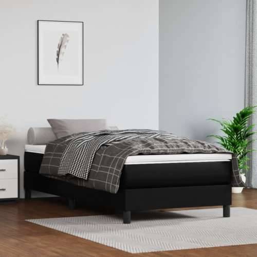 Madrac s džepičastim oprugama crni 90x190x20 cm od umjetne kože - Crna 90 x 190 cm 1 Cijena