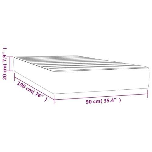 Madrac s džepičastim oprugama crni 90x190x20 cm od umjetne kože - Crna 90 x 190 cm 1 Cijena