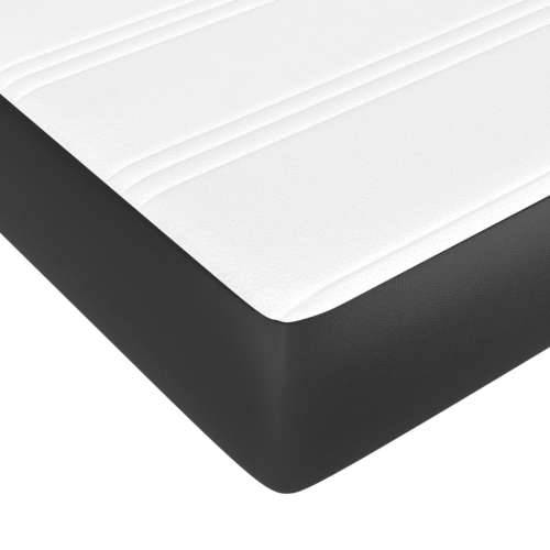 Madrac s džepičastim oprugama crni 100x200x20 cm umjetne kože - Crna 100 x 200 cm 1 Cijena