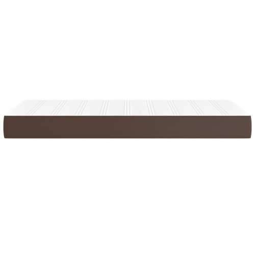 Madrac s džepičastim oprugama smeđi 100x200x20 cm umjetne kože - Smeđa 100 x 200 cm 1 Cijena