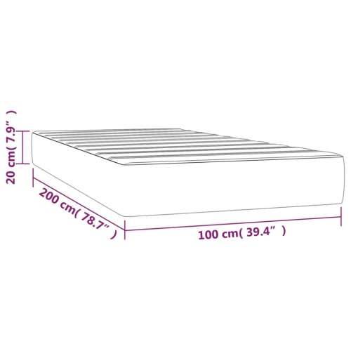 Madrac s džepičastim oprugama smeđi 100x200x20 cm umjetne kože - Smeđa 100 x 200 cm 1 Cijena