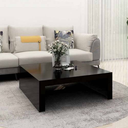 Stolić za kavu crni 100 x 100 x 35 cm od konstruiranog drva - Crna 100 x 100 x 35 cm 1 Cijena