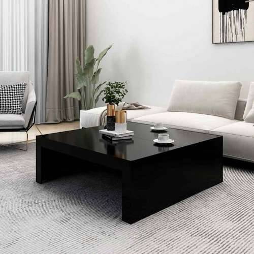Stolić za kavu crni 100 x 100 x 35 cm od konstruiranog drva - Crna 100 x 100 x 35 cm 1 Cijena