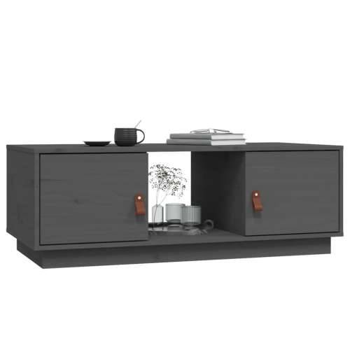 Stolić za kavu sivi 100 x 50 x 35 cm od masivne borovine - Siva 1 Cijena