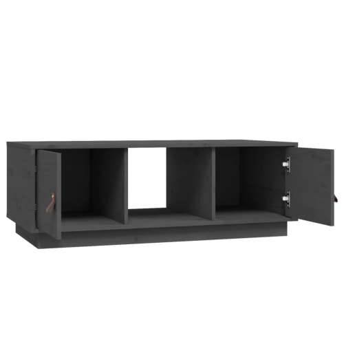 Stolić za kavu sivi 100 x 50 x 35 cm od masivne borovine - Siva 1 Cijena