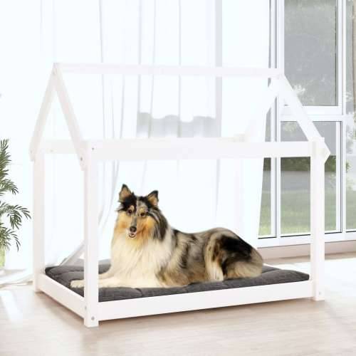 Krevet za pse bijeli 101x70x90 cm od masivne borovine Cijena