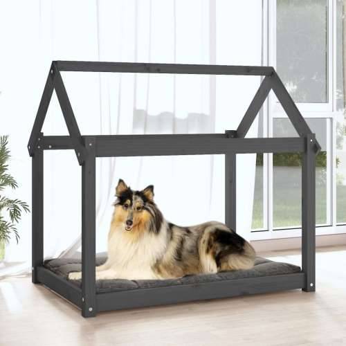 Krevet za pse sivi 101x70x90 cm od masivne borovine - Siva 101 x 70 x 90 cm Cijena