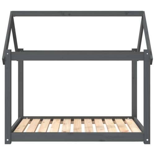 Krevet za pse sivi 101x70x90 cm od masivne borovine - Siva 101 x 70 x 90 cm Cijena