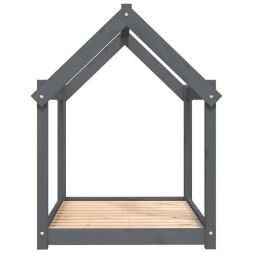 Krevet za pse sivi 101x70x90 cm od masivne borovine - Siva 101 x 70 x 90 cm Cijena