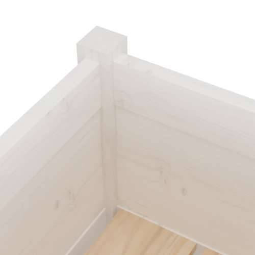 Vrtne sadilice 2 kom bijele 31 x 31 x 70 cm od masivne borovine - Bijela 2 1 Cijena