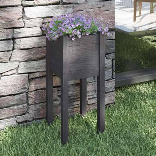 Vrtna sadilica siva 31 x 31 x 70 cm od masivne borovine - Siva 1 Cijena