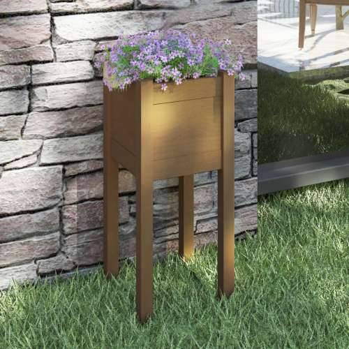 Vrtna sadilica smeđa boja meda 31x31x70 cm od masivne borovine - boja meda 1 Cijena