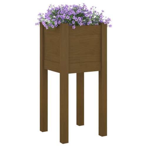 Vrtna sadilica smeđa boja meda 31x31x70 cm od masivne borovine - boja meda 1 Cijena