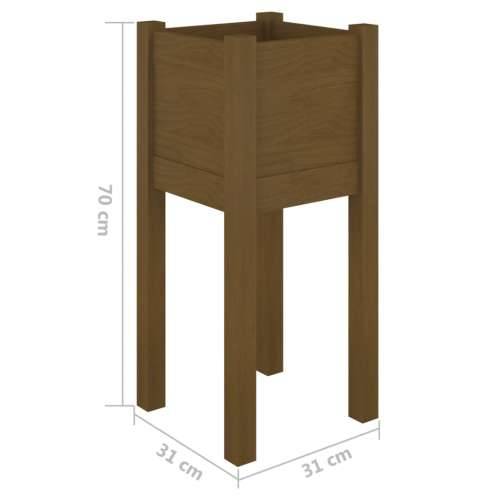 Vrtna sadilica smeđa boja meda 31x31x70 cm od masivne borovine - boja meda 1 Cijena