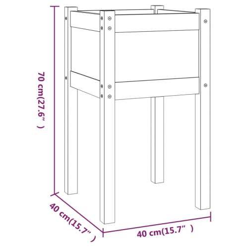 Vrtne sadilice 2 kom 40 x 40 x 70 cm od masivne borovine - Prirodna 2 1 Cijena