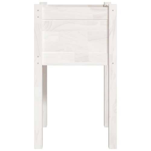 Vrtne sadilice 2 kom bijele 40 x 40 x 70 cm od masivne borovine - Bijela 2 1 Cijena