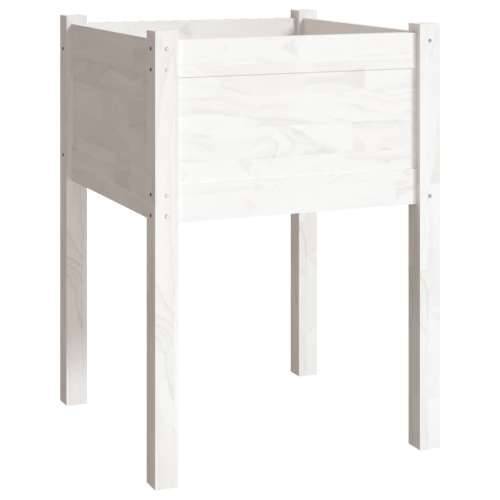 Vrtne sadilice 2 kom bijele 50 x 50 x 70 cm od masivne borovine - Bijela 2 1 Cijena