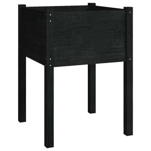 Vrtne sadilice 2 kom crne 50 x 50 x 70 cm od masivne borovine - Crna 2 1 Cijena