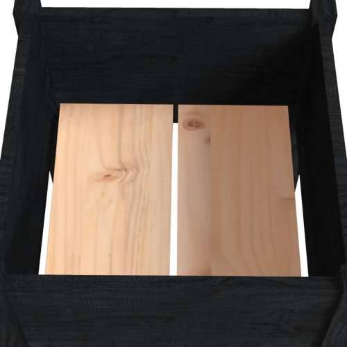Vrtne sadilice 2 kom crne 50 x 50 x 70 cm od masivne borovine - Crna 2 1 Cijena