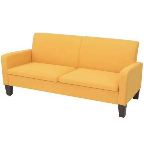 Kauč trosjed 180x65x76 cm žuti Cijena