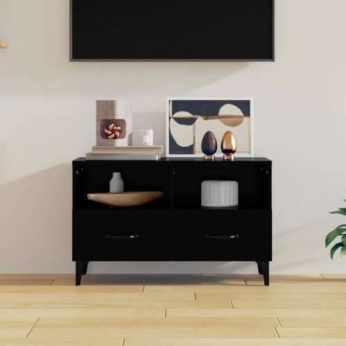 TV ormarić crni 80 x 36 x 50 cm od konstruiranog drva - Crna 1 Cijena