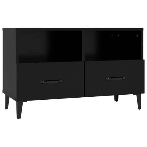 TV ormarić crni 80 x 36 x 50 cm od konstruiranog drva - Crna 1 Cijena