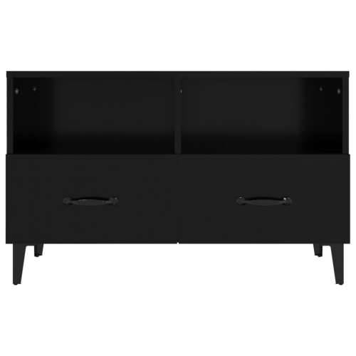 TV ormarić crni 80 x 36 x 50 cm od konstruiranog drva - Crna 1 Cijena