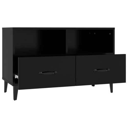 TV ormarić crni 80 x 36 x 50 cm od konstruiranog drva - Crna 1 Cijena