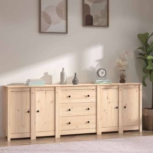 Komoda 230 x 35 x 80 cm od masivne borovine - Prirodna 1 Cijena