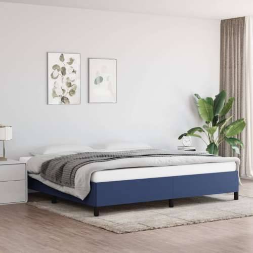 Okvir za krevet bez madraca plavi 200x200 cm od tkanine - Plava 200 x 200 cm 35 cm Cijena