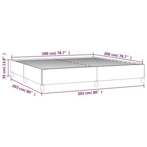 Okvir za krevet bez madraca plavi 200x200 cm od tkanine - Plava 200 x 200 cm 35 cm Cijena
