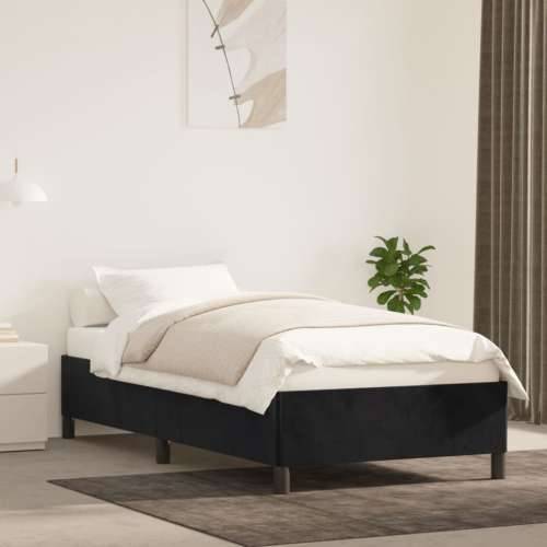 Okvir za krevet crni 90x200 cm baršunasti