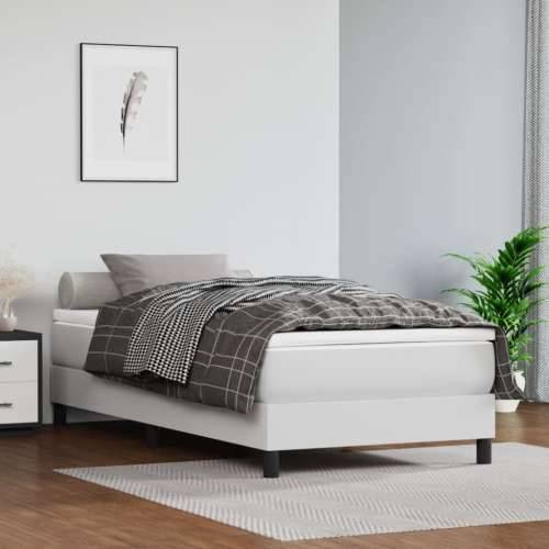 Madrac s džepičastim oprugama bijeli 90x200x20 cm umjetne kože - Bijela 90 x 200 cm 1 Cijena