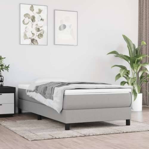 Madrac s džepičastim oprugama svjetlosivi 100x200x20 cm tkanina - Svjetlosiva 100 x 200 cm 1 Cijena
