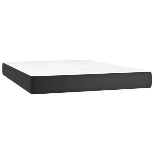 Madrac s džepičastim oprugama crni 140x190x20 cm umjetne kože - Crna 140 x 190 cm 1 Cijena
