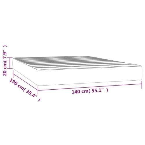 Madrac s džepičastim oprugama crni 140x190x20 cm umjetne kože - Crna 140 x 190 cm 1 Cijena