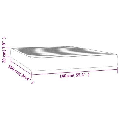 Madrac s džepičastim oprugama krem 140x190x20 cm umjetne kože - Krema 140 x 190 cm 1 Cijena