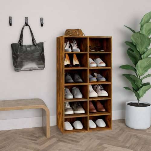 Stalak za cipele boja hrasta 54x34x100,5 cm konstruirano drvo - Dimljeni hrast 1 Cijena