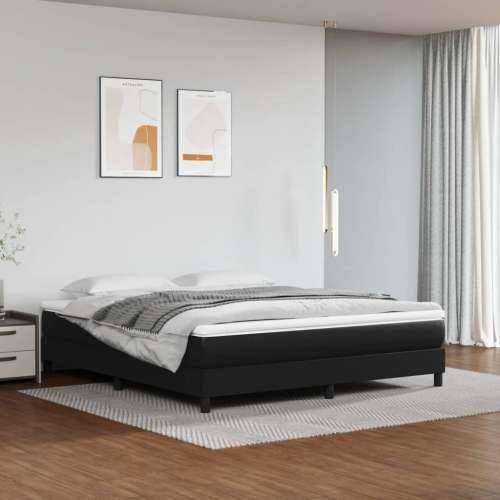 Madrac s džepičastim oprugama crni 180x200x20cm od umjetne kože - Crna 180 x 200 cm 1 Cijena