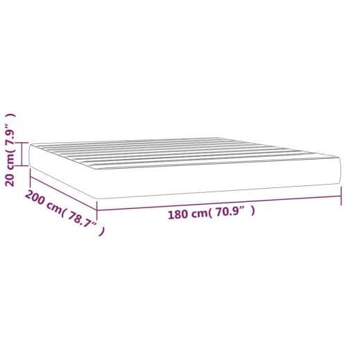 Madrac s džepičastim oprugama crni 180x200x20cm od umjetne kože - Crna 180 x 200 cm 1 Cijena