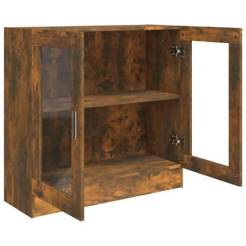 Vitrina boja dimljenog hrasta 82,5x30,5x80 cm konstruirano drvo - Dimljeni hrast 1 80 cm Cijena