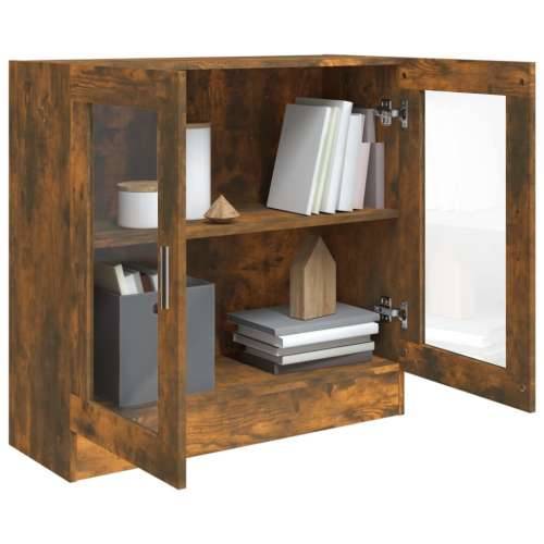 Vitrina boja dimljenog hrasta 82,5x30,5x80 cm konstruirano drvo - Dimljeni hrast 1 80 cm Cijena