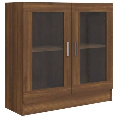 Vitrina boja smeđeg hrasta 82,5x30,5x80 cm konstruirano drvo - Smeđi hrast 1 80 cm Cijena