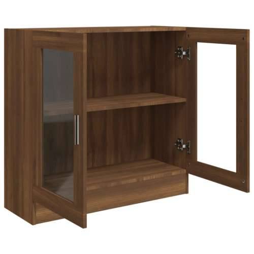 Vitrina boja smeđeg hrasta 82,5x30,5x80 cm konstruirano drvo - Smeđi hrast 1 80 cm Cijena